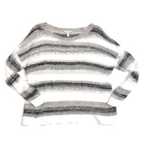 Eileen Fisher Scoop Neck Striped Knit Sweater
